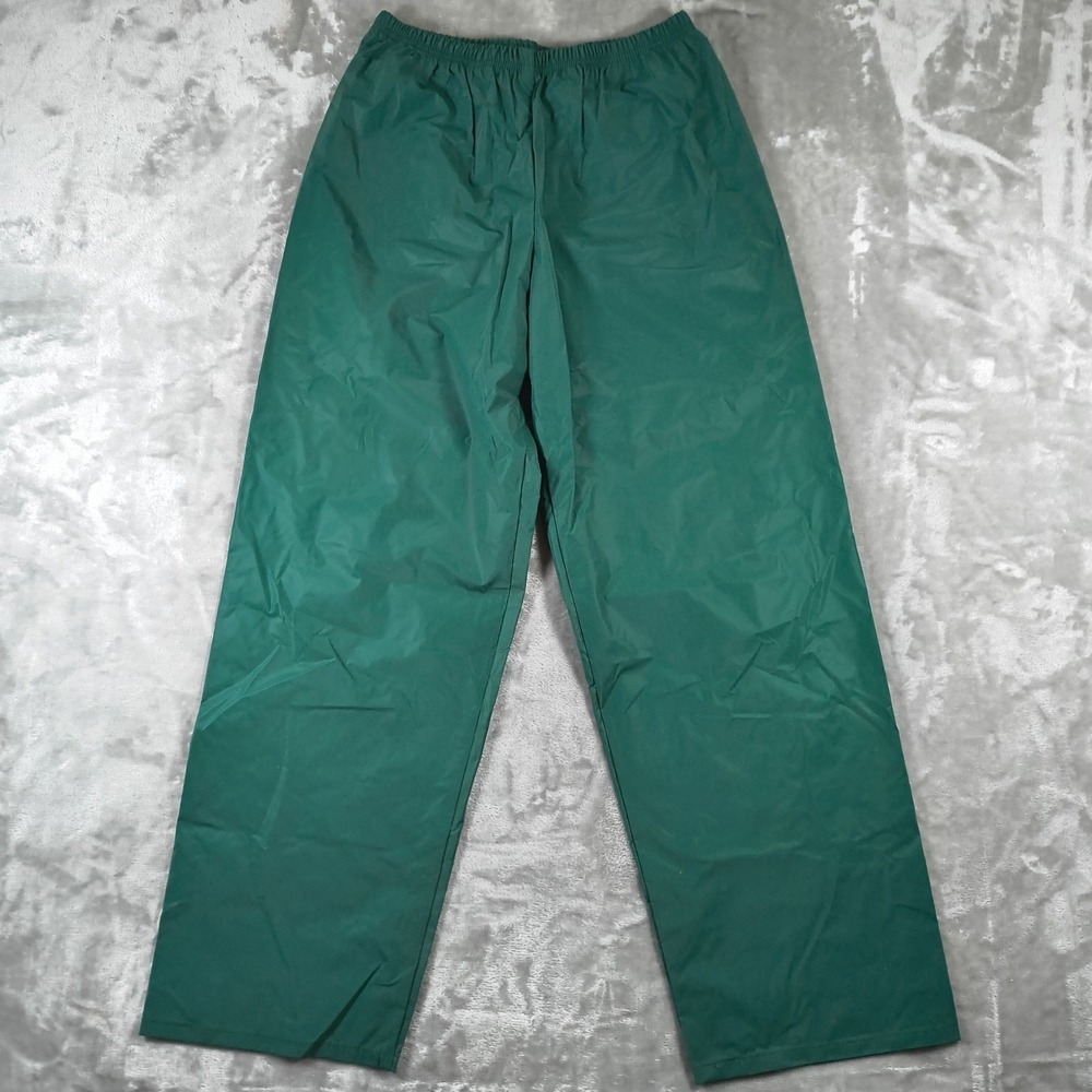 Vintage LL Bean Pants Mens Medium PVC Nylon Rain Overpants Waterproof Hiking 90s